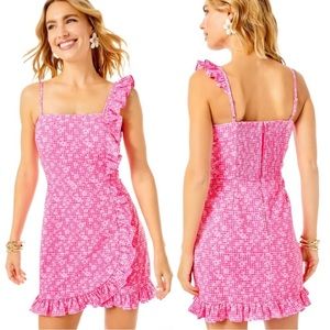 Lilly Pulitzer Maetha Romper, Aura Pink, NWT Barbiecore